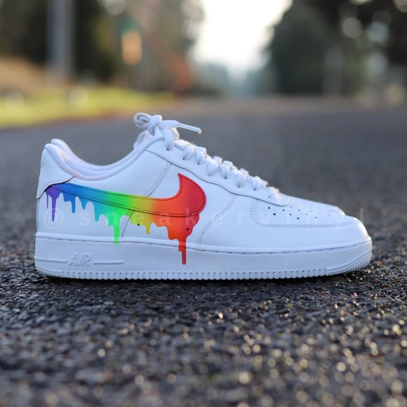AIR FORCE 1 Low Pride Rainbow Paint Drips - Picture 8 of 9